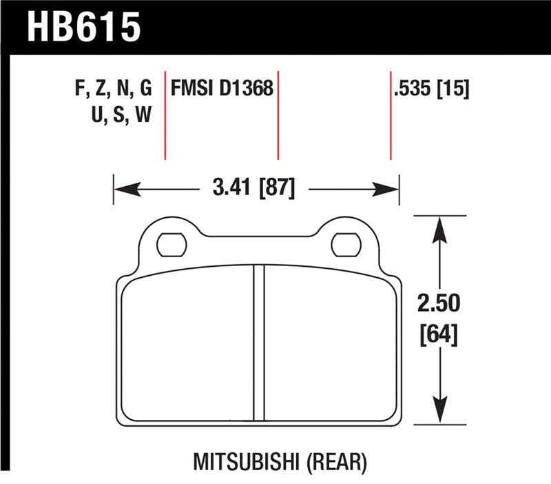 Hawk EVO X HP+ Street Rear Brake Pads - Panda Motorworks - 1