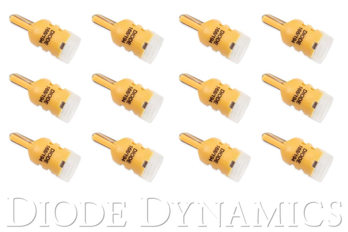 Diode Dynamics - 194 LED Bulb HP3 LED Amber Set of 12 Diode Dynamics