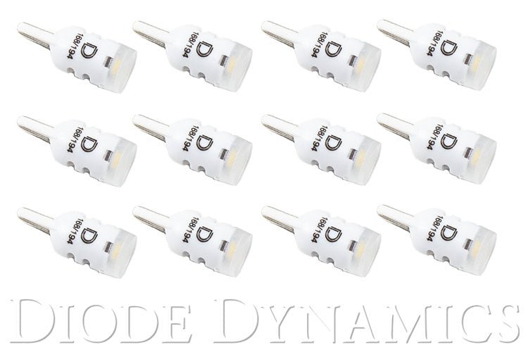 Diode Dynamics - 194 LED Bulb HP3 LED Pure White Set of 12 Diode Dynamics