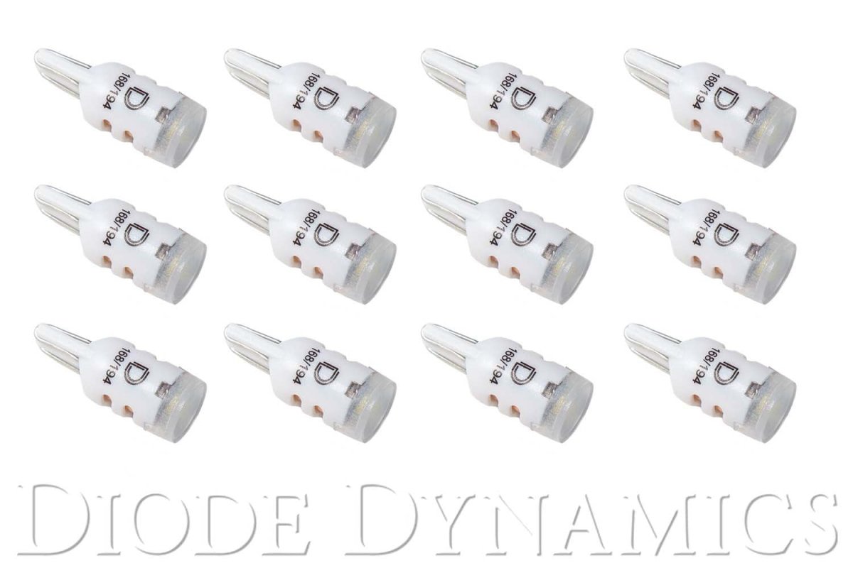 Diode Dynamics - 194 LED Bulb HP5 LED Cool White Set of 12 Diode Dynamics