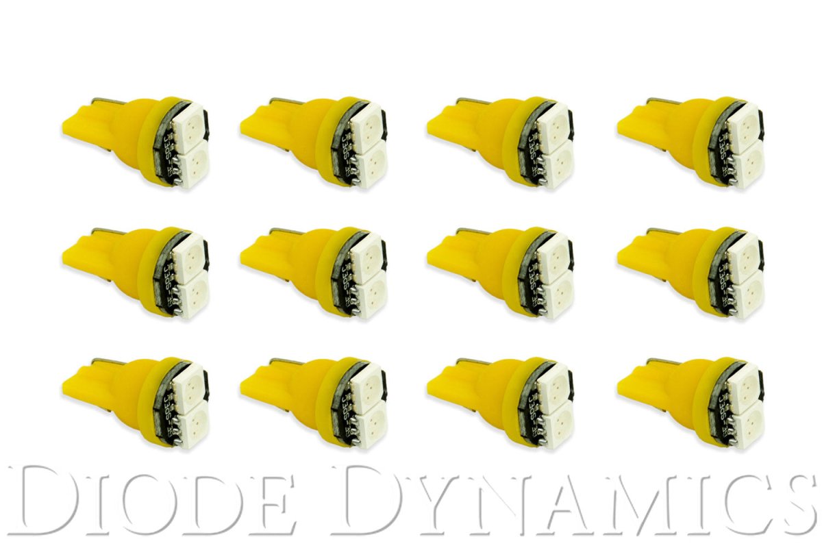 Diode Dynamics - 194 LED Bulb SMD2 LED Amber Set of 12 Diode Dynamics