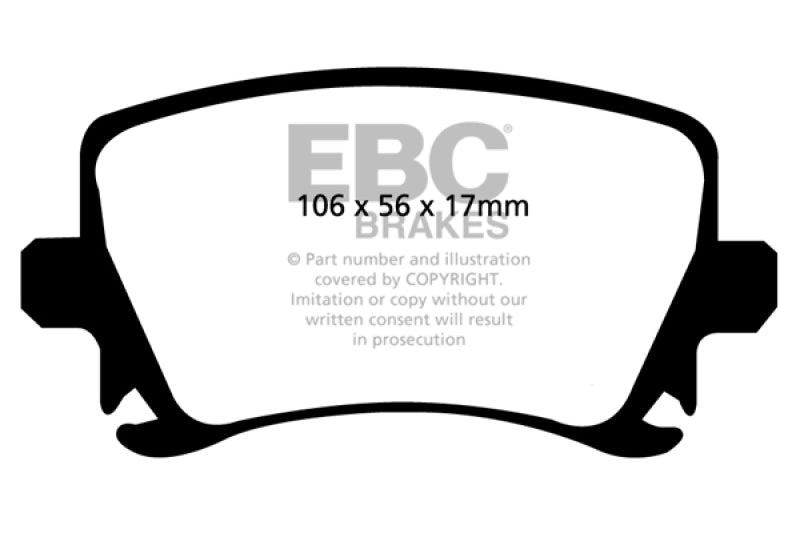 EBC - EBC 06 - 13 Audi A3 2.0 Turbo (Girling rear caliper) Greenstuff Rear Brake Pads - Panda Motorworks