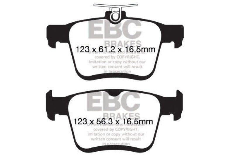 EBC - EBC 14+ Audi A3 1.8 Turbo (w/Electronic Parking Brake) Greenstuff Rear Brake Pads - Panda Motorworks