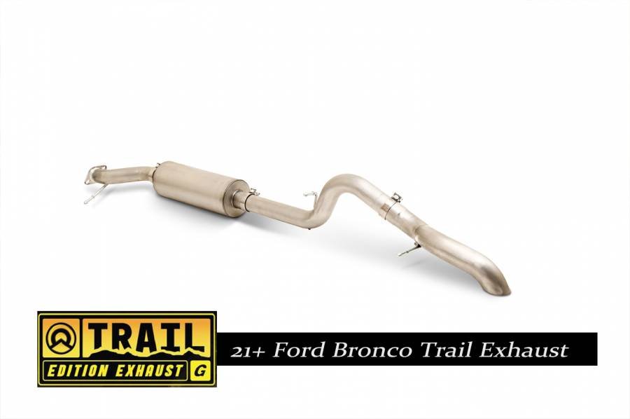 Gibson Performance - Gibson 21 - 22 Ford Bronco 4DR Dual Trail Kit Single Exhaust System - Stainless - Panda Motorworks