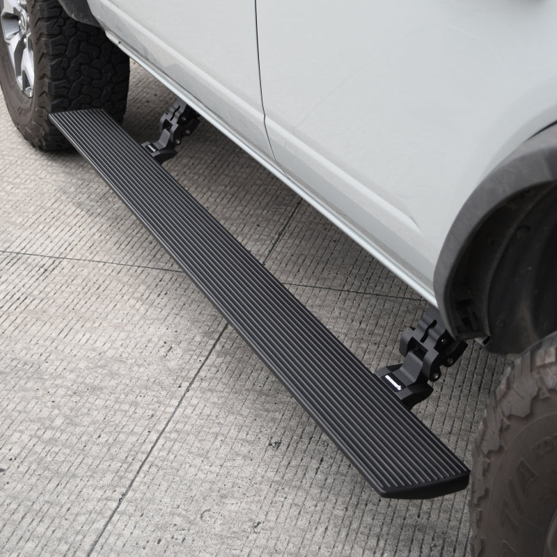 Go Rhino - Go Rhino 21 - 23 Ford Bronco 4dr E - BOARD E1 Electric Running Board Kit (No Drill) - Textured Black - Panda Motorworks