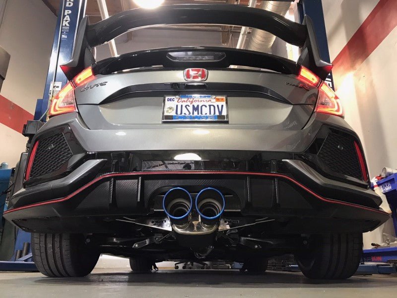 Injen - Injen 17 - 19 Honda Civic Type - R 3in SS Cat - Back Exhaust w/ Dual Burnt Titanium Tips - Panda Motorworks