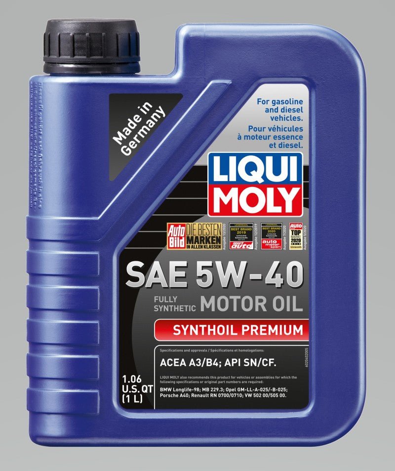 LIQUI MOLY - LIQUI MOLY 1L Synthoil Premium Motor Oil SAE 5W40 - Case of 12 - Panda Motorworks