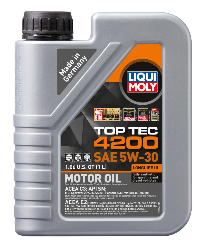 LIQUI MOLY - LIQUI MOLY 1L Top Tec 4200 Motor Oil 5W30 - Case of 6 - Panda Motorworks