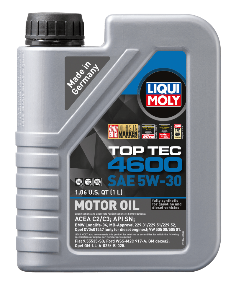 LIQUI MOLY - LIQUI MOLY 1L Top Tec 4600 Motor Oil 5W30 - Case of 6 - Panda Motorworks