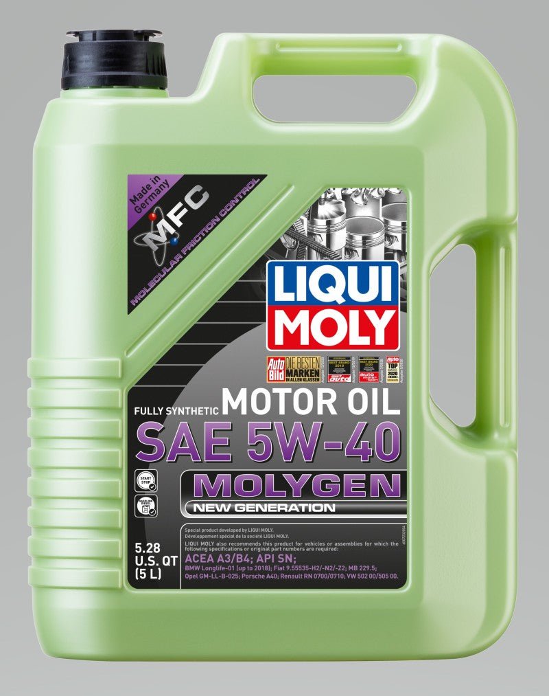 LIQUI MOLY - LIQUI MOLY 5L Molygen New Generation Motor Oil 5W40 - Case of 4 - Panda Motorworks
