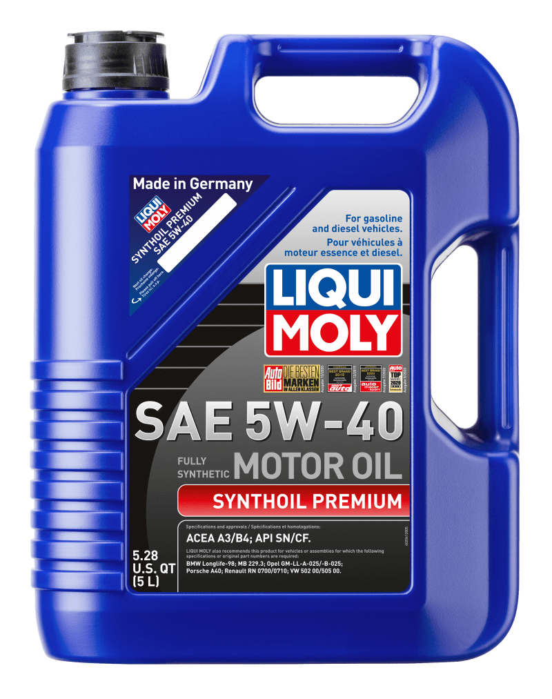 LIQUI MOLY - LIQUI MOLY 5L Synthoil Premium Motor Oil SAE 5W40 - Case of 4 - Panda Motorworks