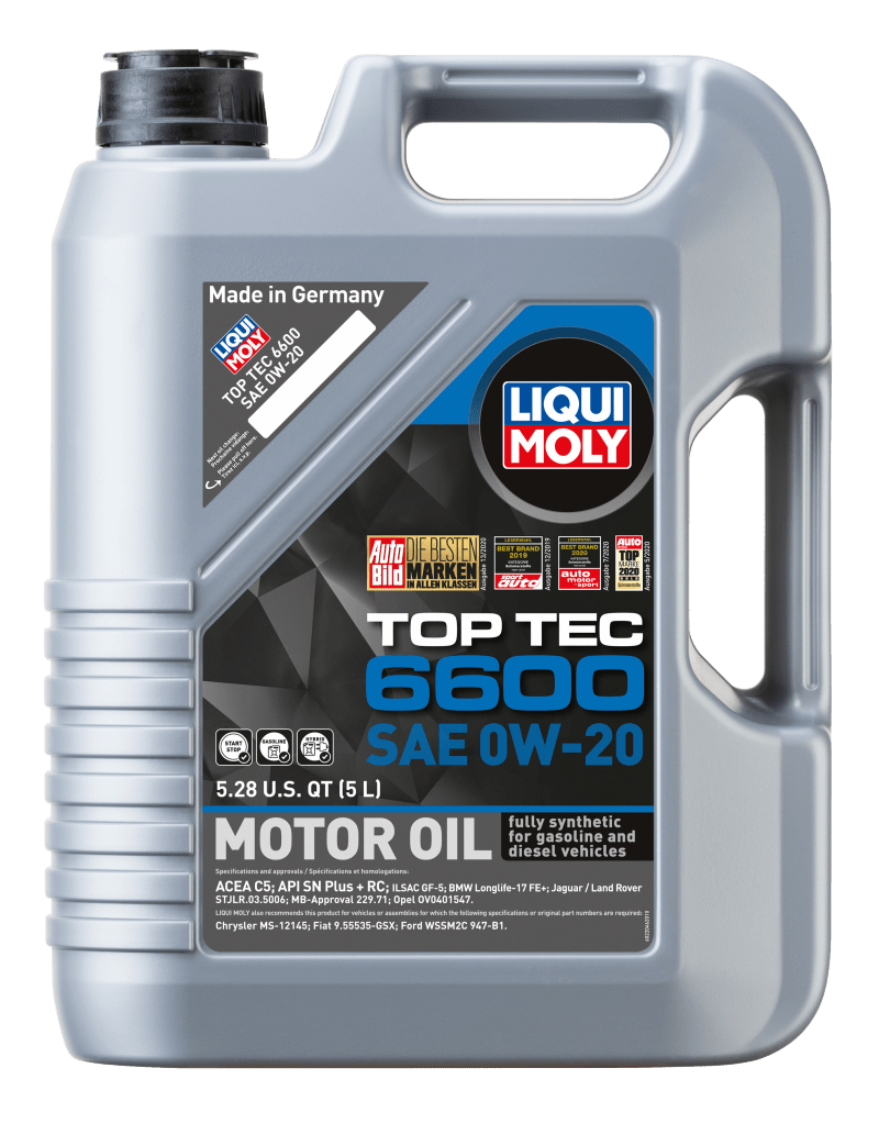 LIQUI MOLY - LIQUI MOLY 5L Top Tec 6600 Motor Oil 0W20 - Case of 4 - Panda Motorworks