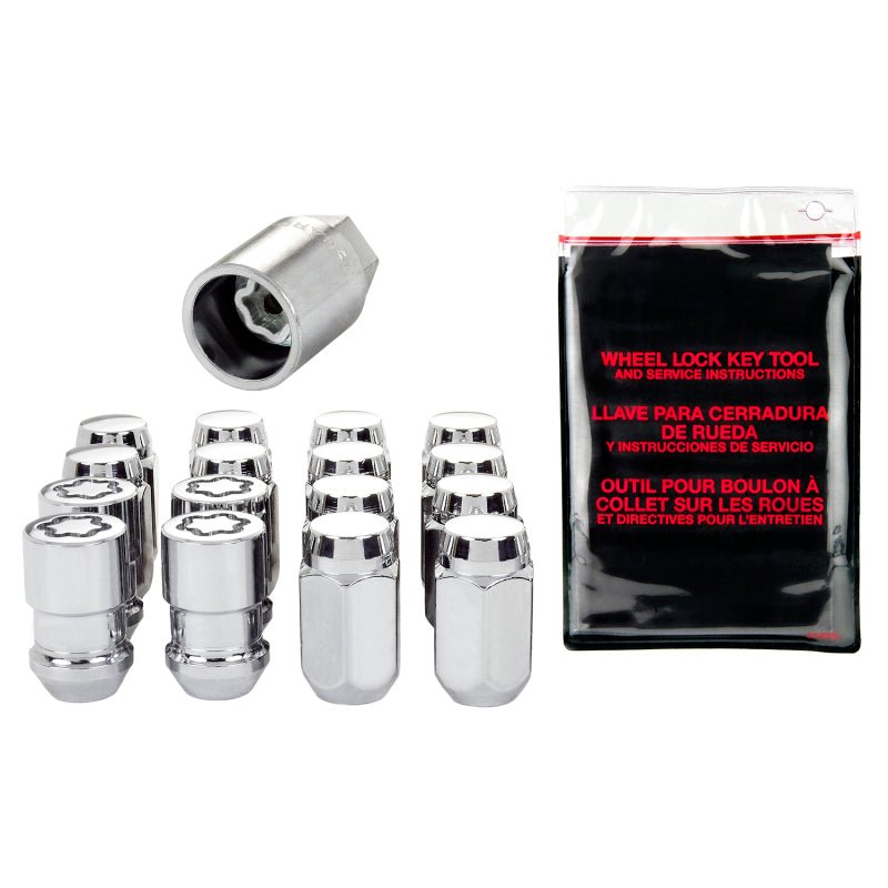 McGard - McGard 4 Lug Hex Install Kit w/Locks (Cone Seat Nut) M12X1.5 / 13/16 Hex / 1.5in. Length - Chrome