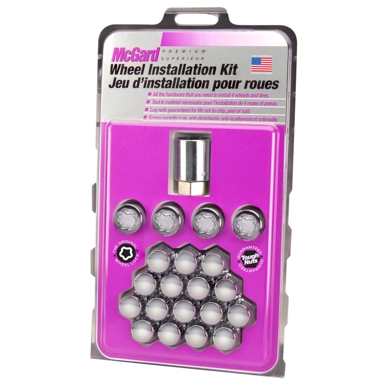McGard - McGard 5 Lug Hex Install Kit (Clamshell) w/Locks (Cone Seat Nut) M12X1.5 / 13/16 Hex - Chrome - Panda Motorworks