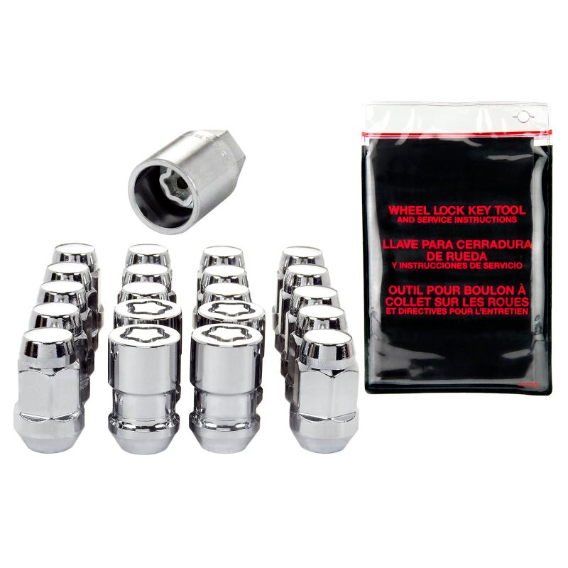 McGard - McGard 5 Lug Hex Install Kit w/Locks (Cone Seat Nut / Bulge) M12X1.5 / 3/4 Hex / 1.45in L - Chrome