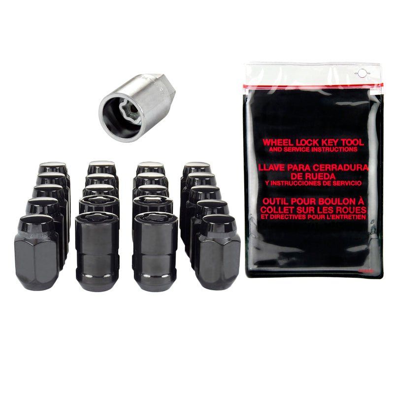 McGard - McGard 5 Lug Hex Install Kit w/Locks (Cone Seat Nut) M12X1.5 / 13/16 Hex / 1.5in. Length - Black