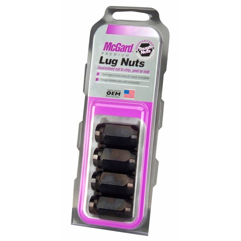 McGard - McGard Hex Lug Nut (Cone Seat) M12X1.5 / 13/16 Hex / 1.5in. Length (4 - pack) - Black - Panda Motorworks