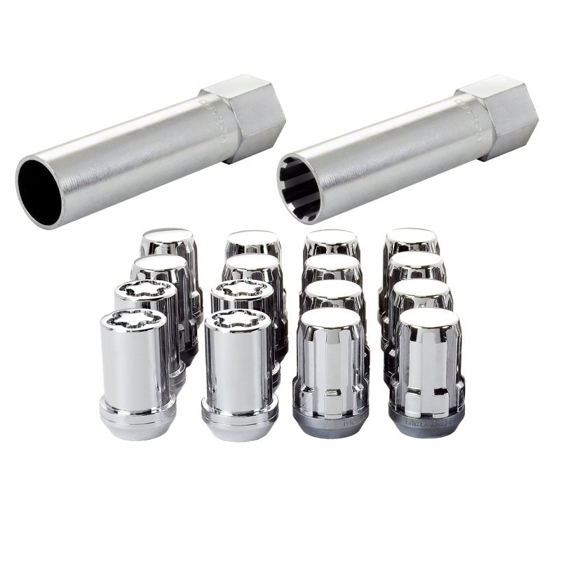 McGard - McGard SplineDrive Tuner 4 Lug Install Kit w/Locks & Tool (Cone) M12x1.5 / 13/16 Hex - Chrome (CS)
