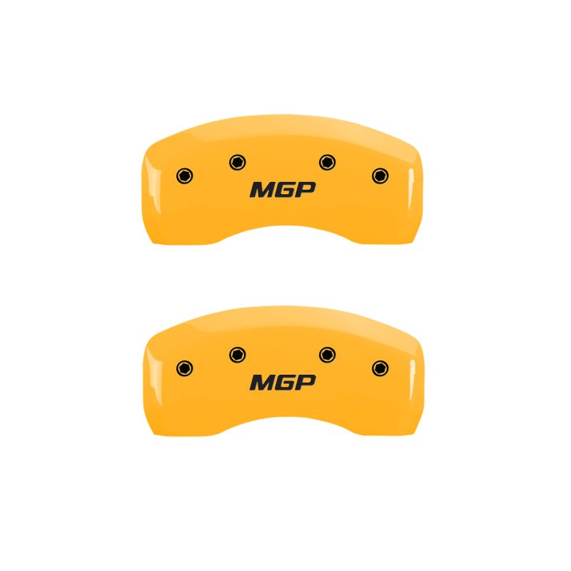 MGP - MGP 4 Caliper Covers Engraved Front & Rear MGP Black finish silver ch - Panda Motorworks