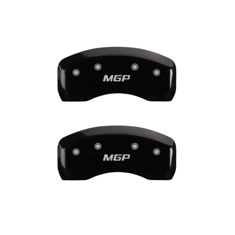 MGP - MGP 4 Caliper Covers Engraved Front & Rear MGP Black finish silver ch - Panda Motorworks