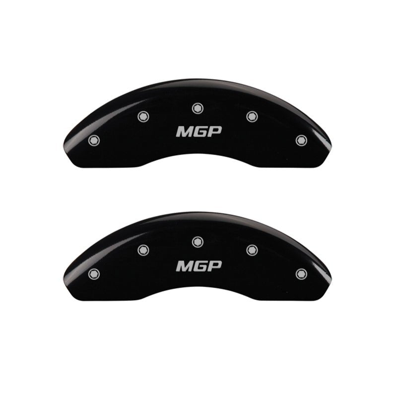 MGP - MGP 4 Caliper Covers Engraved Front & Rear MGP Black finish silver ch - Panda Motorworks