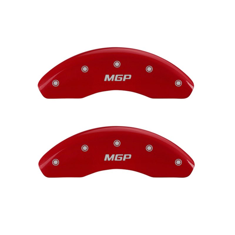 MGP - MGP 4 Caliper Covers Engraved Front & Rear MGP Red finish silver ch - Panda Motorworks