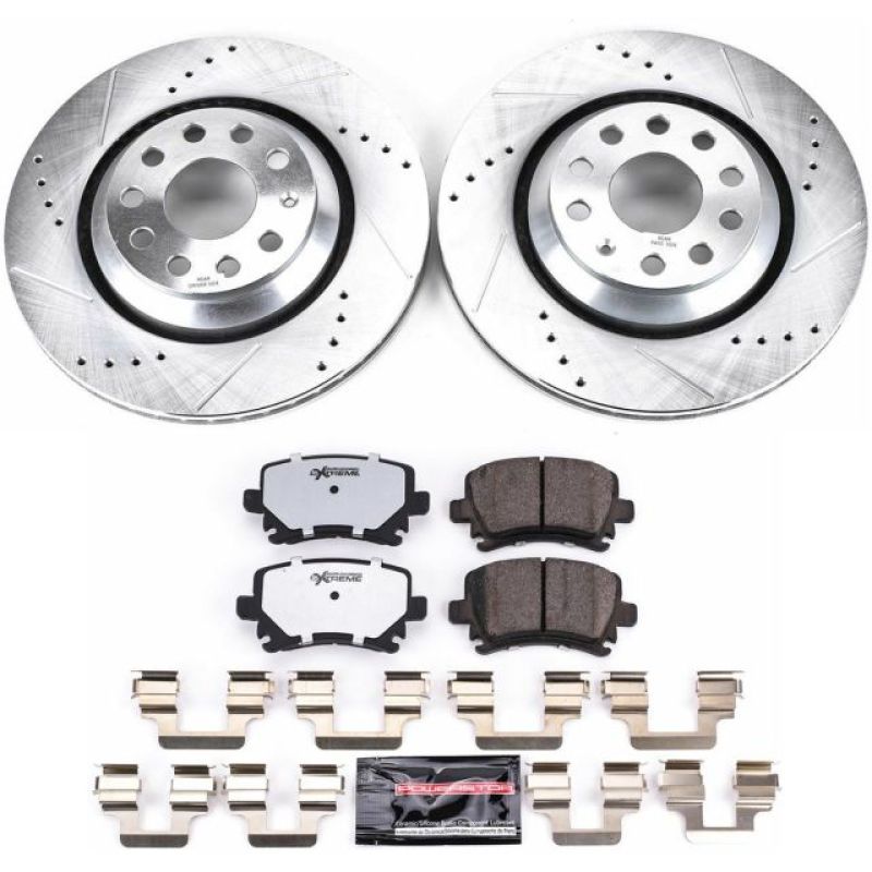 PowerStop - Power Stop 09 - 17 Volkswagen CC Rear Z26 Street Warrior Brake Kit - Panda Motorworks
