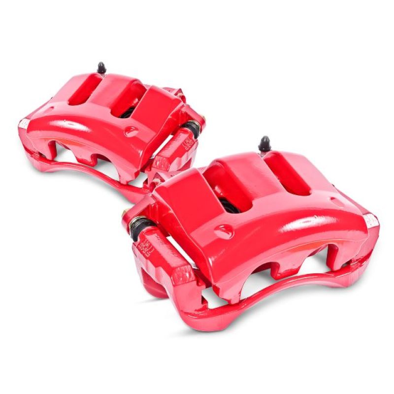 PowerStop - Power Stop 15 - 18 Volkswagen Golf Rear Red Calipers w/Brackets - Pair - Panda Motorworks