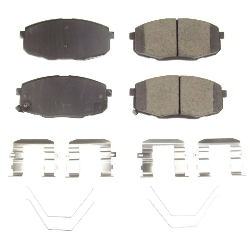 PowerStop - Power Stop 2018 Hyundai Elantra GT Front Z17 Evolution Ceramic Brake Pads w/Hardware - Panda Motorworks
