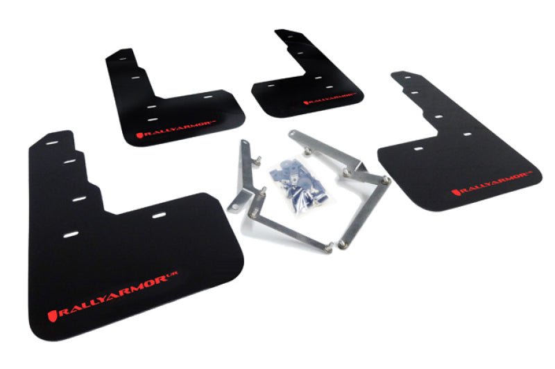 Rally Armor - Rally Armor 17 - 18 Honda Civic Type R (Type R Only) UR Black Mud Flap w/ Red Logo