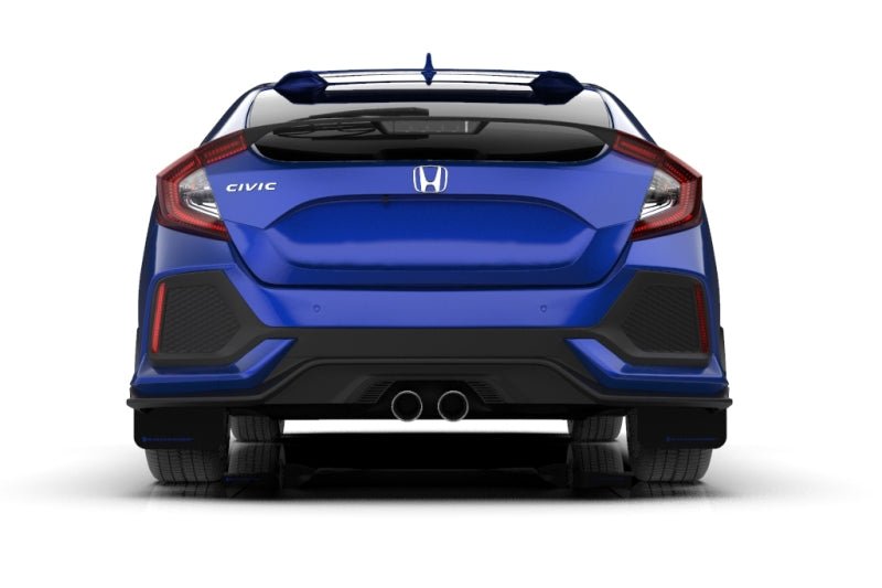 Rally Armor - Rally Armor 17 - 19 Honda Civic Sport Touring UR Black Mud Flap w/ Blue Logo
