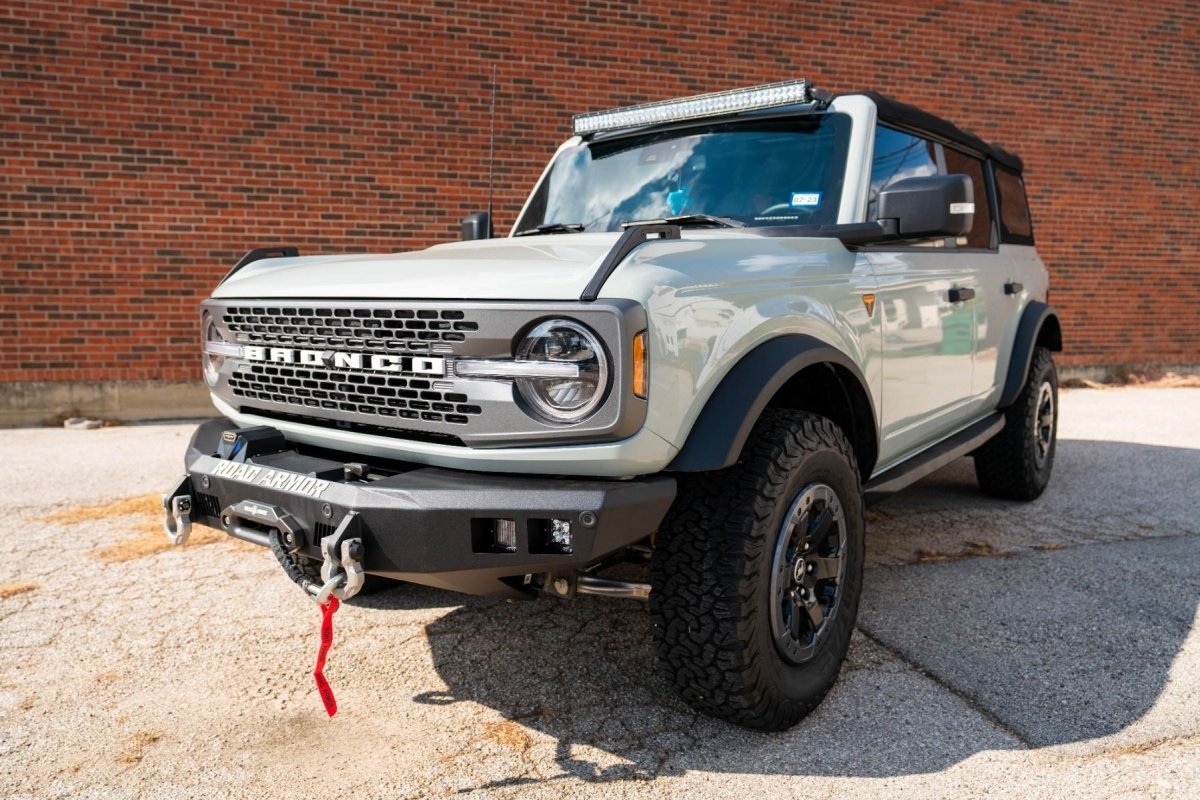 Road Armor - Road Armor 2021+ Ford Bronco Stealth A - Pillar Light Mounts - Tex Blk - Panda Motorworks