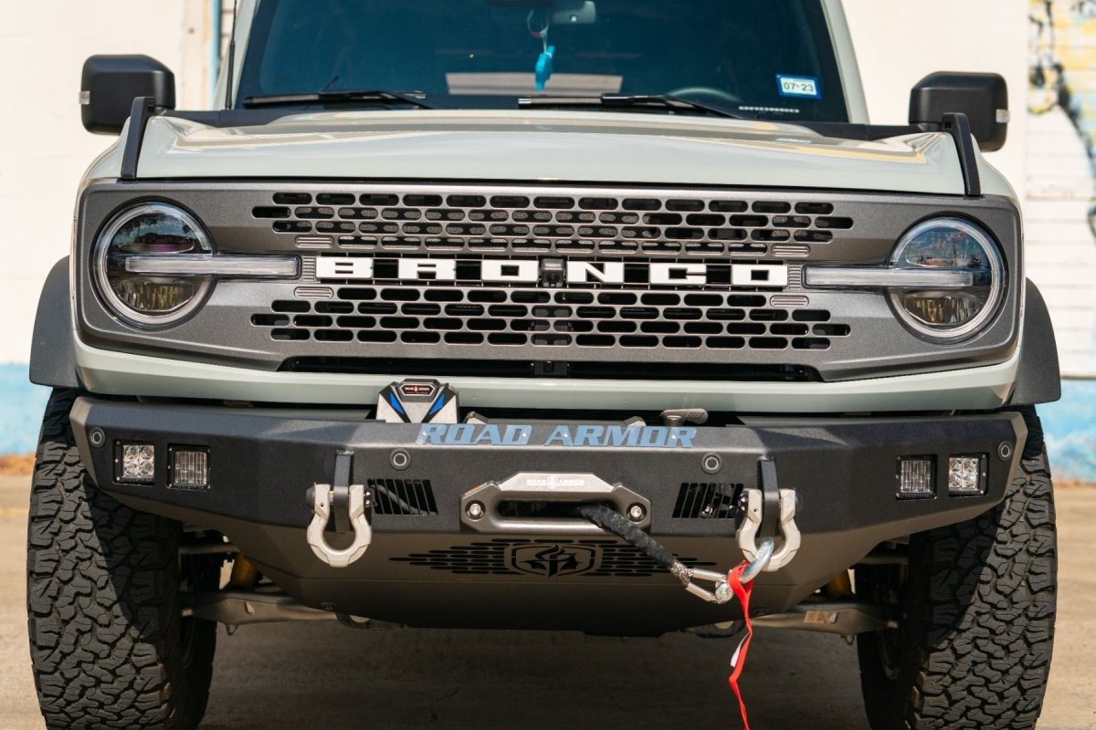 Road Armor - Road Armor 2021+ Ford Bronco Stealth Front Winch Bumper - Tex Blk - Panda Motorworks