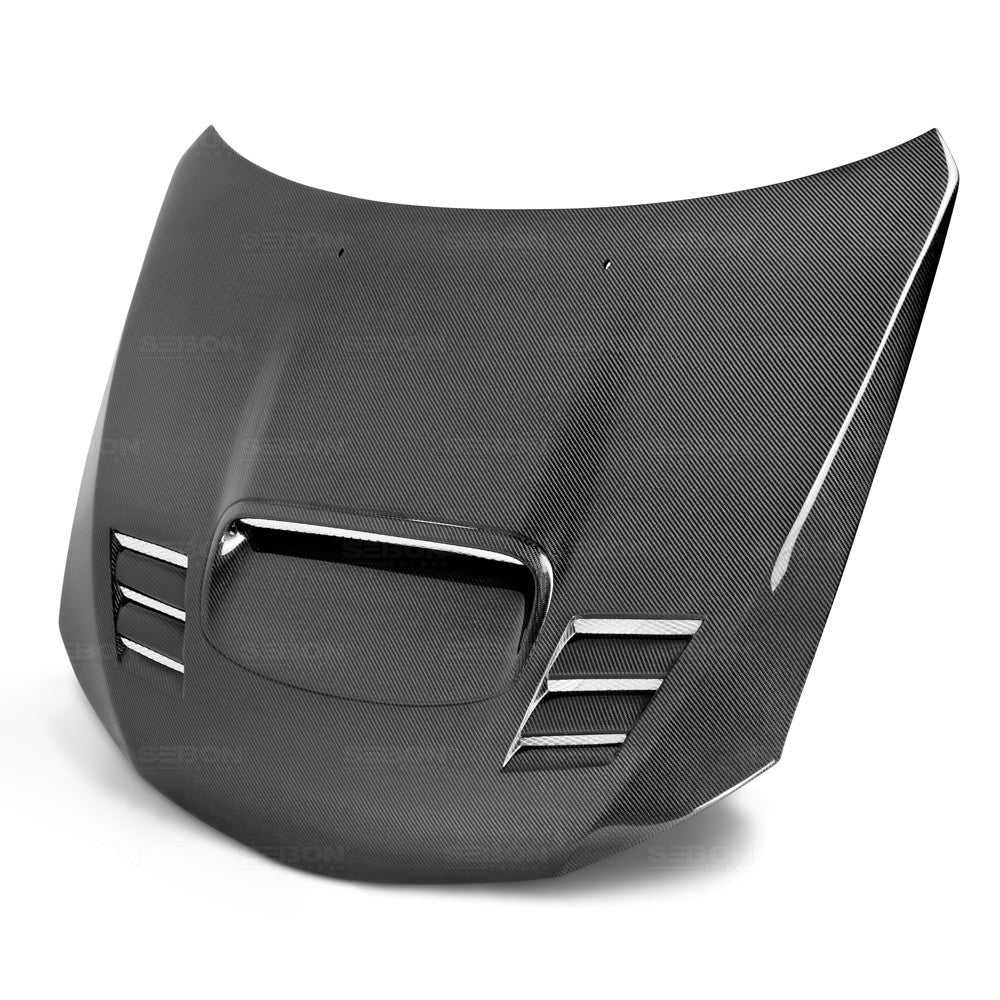 Seibon - CWII - STYLE CARBON FIBER HOOD FOR 2008 - 2014 SUBARU WRX / STI