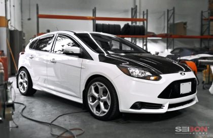 Seibon - Seibon 12 - 14 Ford Focus RS - Style Carbon Fiber Hood - Panda Motorworks