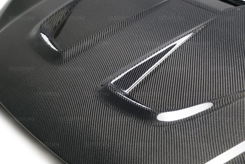 Seibon - Seibon 2016 - 2020 Honda Civic Coupe/Sedan/Hatchback MR - Style Carbon Fiber Hood