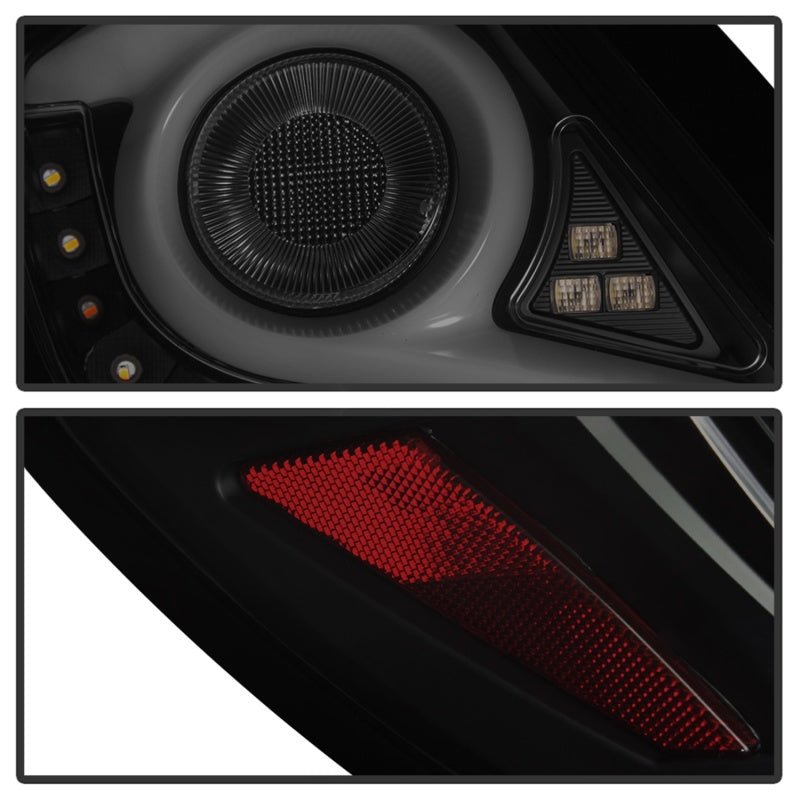 SPYDER - Spyder 16 - 18 Honda Civic 4 Door Light Bar LED Tail Lights - Black Smoke (ALT - YD - HC164D - LB - BSM) - Panda Motorworks