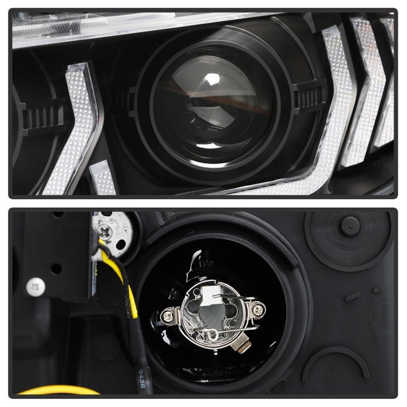 SPYDER - Spyder 16 - 18 Honda Civic 4Dr w/LED Seq Turn Sig Lights Proj Headlight - Black - PRO - YD - HC16 - SEQ - BK - Panda Motorworks