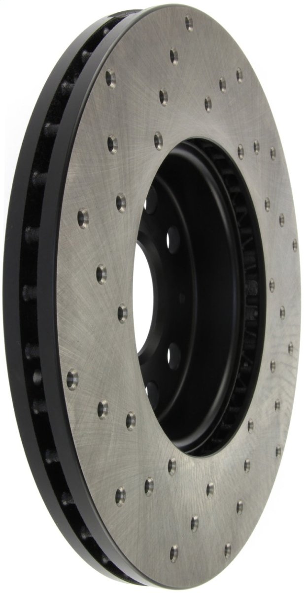 Stoptech - StopTech 05 - 10 VW Jetta (Exc Wagon) / 09 - 10 Jetta Wagon / 07 - 10 Rabbit Drilled Left Front Rotor - Panda Motorworks