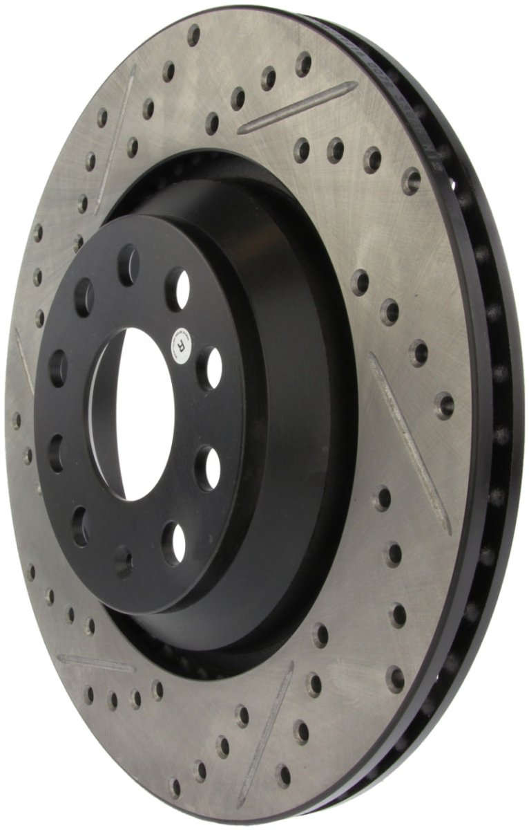 Stoptech - StopTech 09 VW Passat CC / 06 - 09 Passat Slotted & Drilled Right Rear Rotor - Panda Motorworks