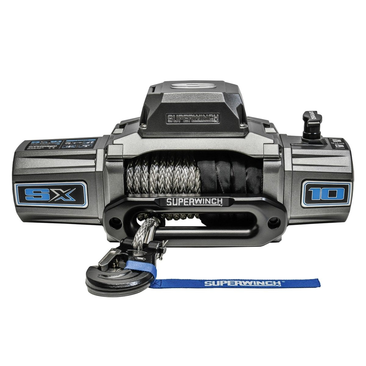 Superwinch - Superwinch 10000 LBS 12 VDC 3/8in x 80ft Synthetic Rope SX 10000 Winch
