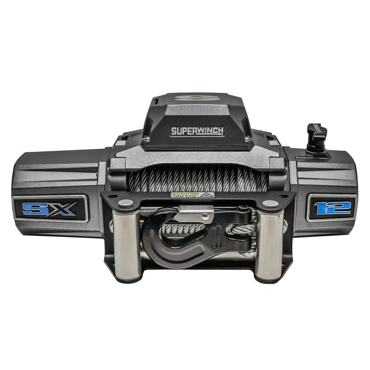 Superwinch - Superwinch 12000 LBS 12 VDC 3/8in x 85ft Wire Rope SX 12000 Winch - Graphite