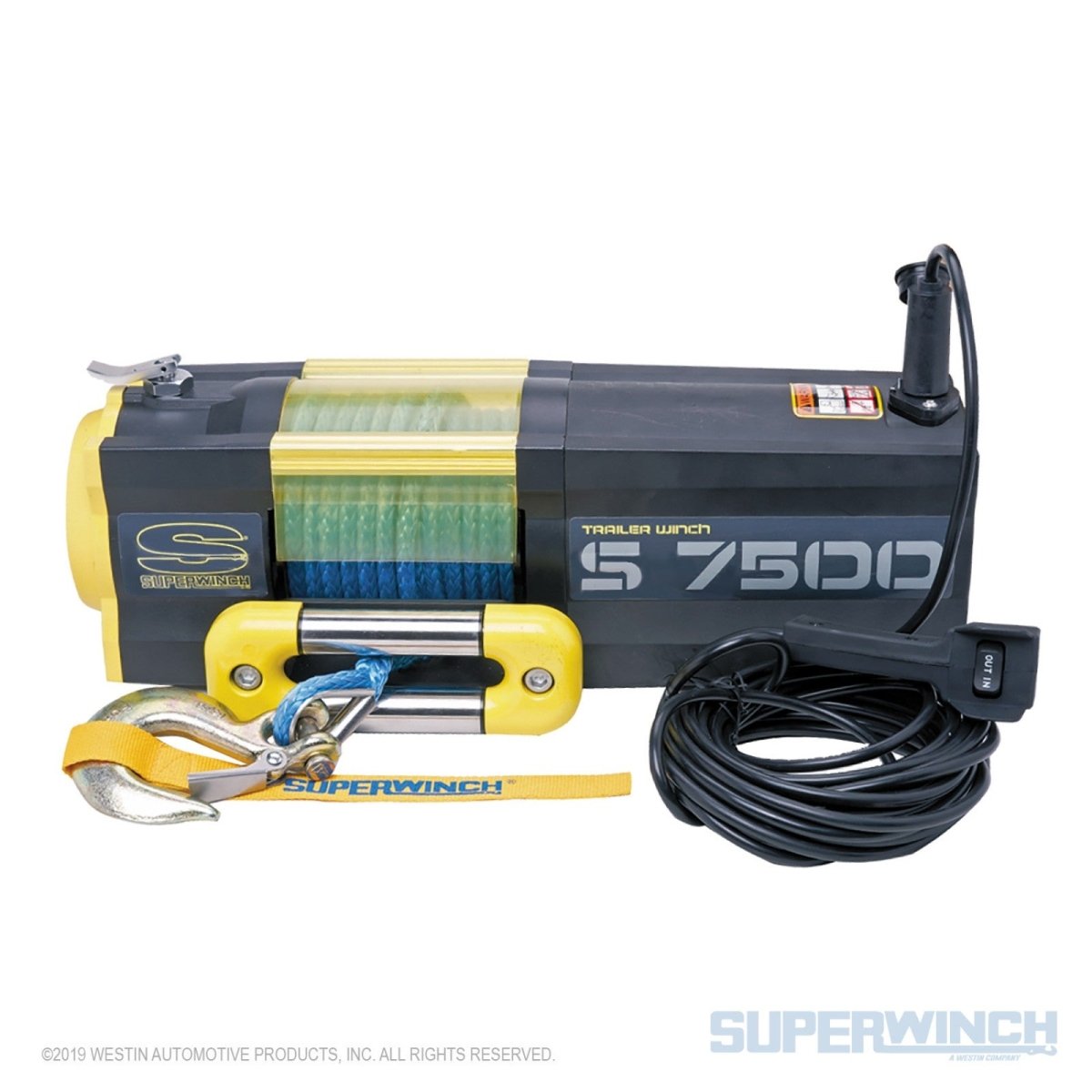 Superwinch - Superwinch 7500 LBS 12 VDC 5/16in x 54ft Synthetic Rope S7500 Winch