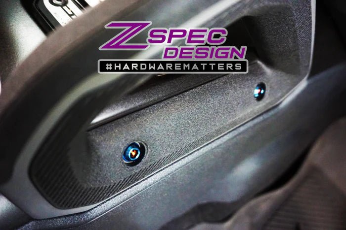 ZSPEC DESIGN - ZSPEC DESIGN INTERIOR DRESS - UP FASTENER KIT FOR 21+ FORD BRONCO 2.7L, TITANIUM & BILLET - Panda Motorworks