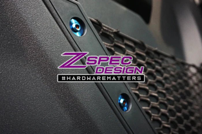 ZSPEC DESIGN - ZSPEC DESIGN INTERIOR DRESS - UP FASTENER KIT FOR 21+ FORD BRONCO 2.7L, TITANIUM & BILLET - Panda Motorworks