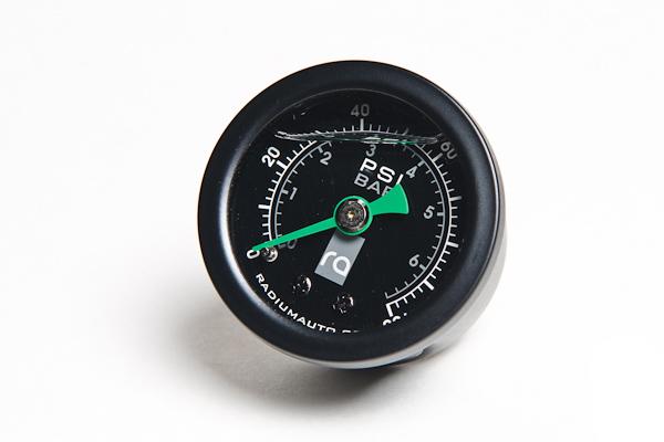 Radium Engineering Fuel Pressure Gauge w/ 6AN Inline Adapter