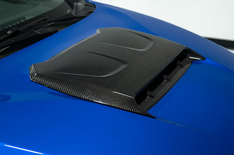 OLM LE Oversize Carbon Fiber Hood Scoop Cover - 2022+ WRX