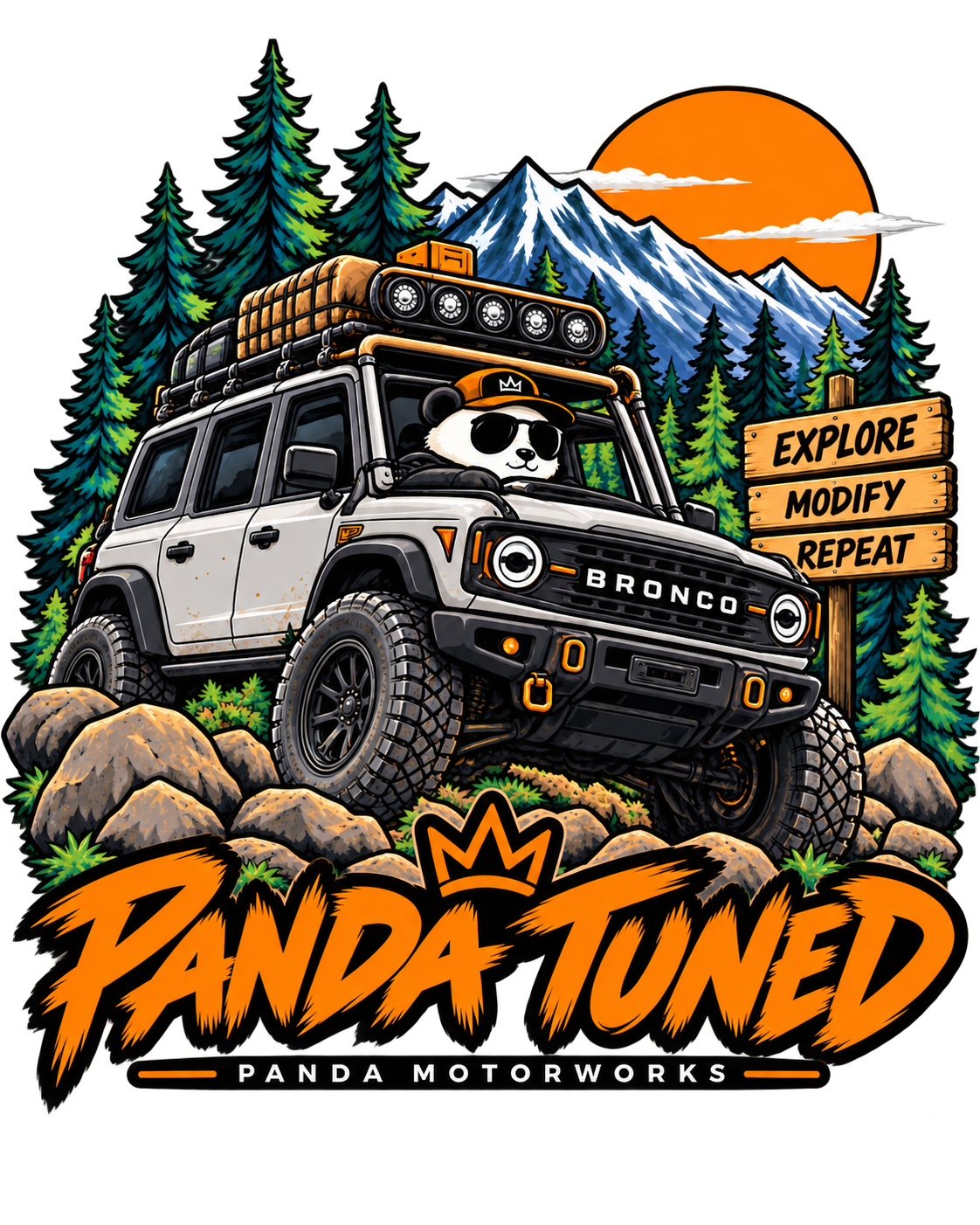 Panda Toon'd Trail Tested T-Shirt