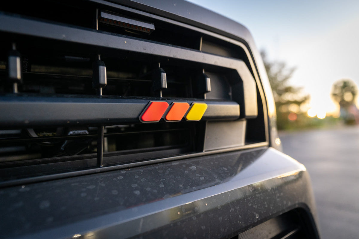 StickerFab Tri Color TRD Style Grille Emblem Version 2- 2024+ Tacoma / 2025+ 4Runner