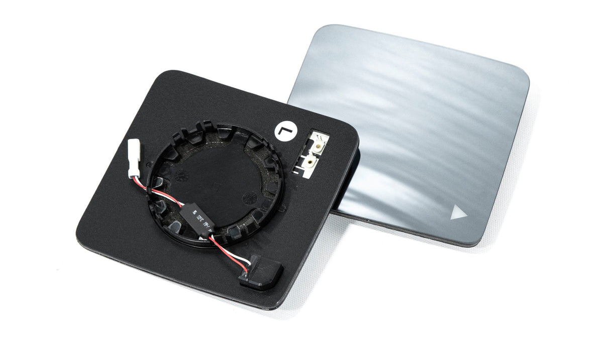 OLM Convex Mirrors with Defrosters and BSM (Chrome) - 2018+ Wrangler